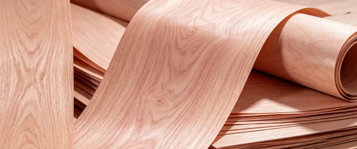 Different Okoume veneer grades and surface quality
