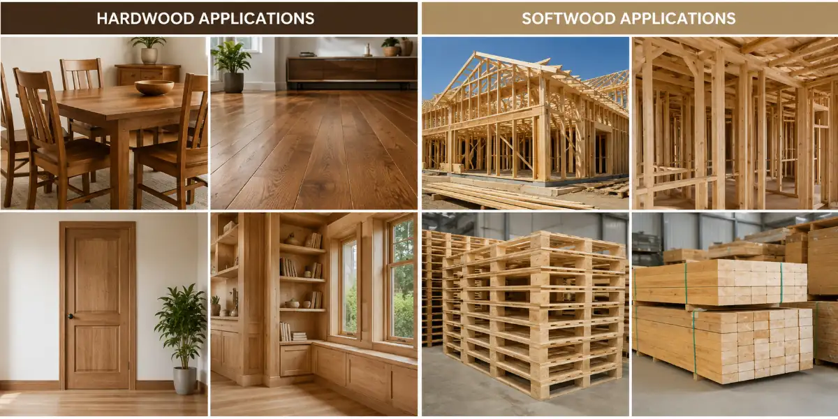 sawn timber applications for furniture construction and packaging