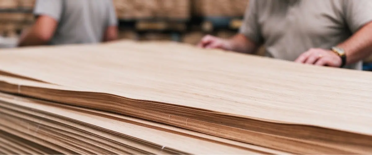 Wood veneer quality inspection for color and grain consistency