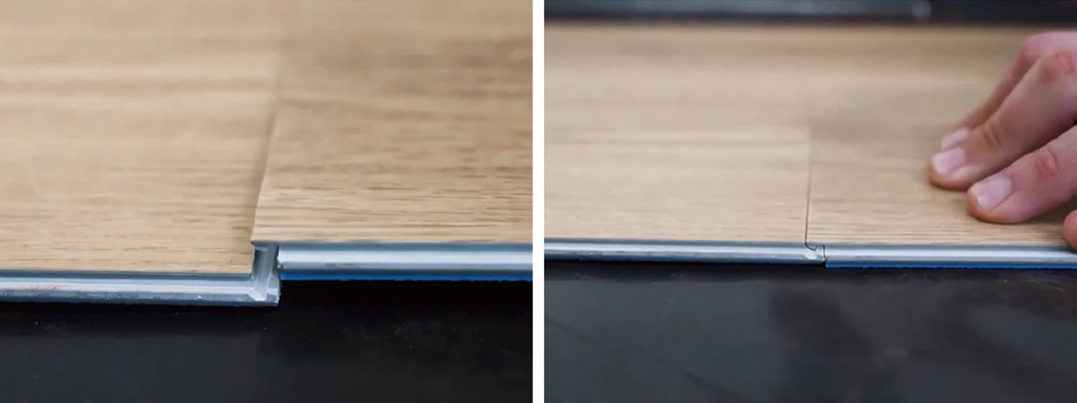 SPC flooring click lock system