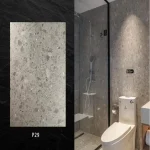 Warm light beige SPC wall panel with subtle texture