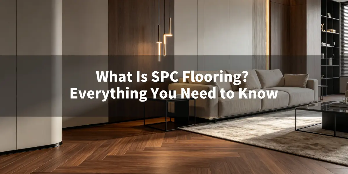 أرضيات SPC مثبتة في غرفة معيشة سكنية حديثة