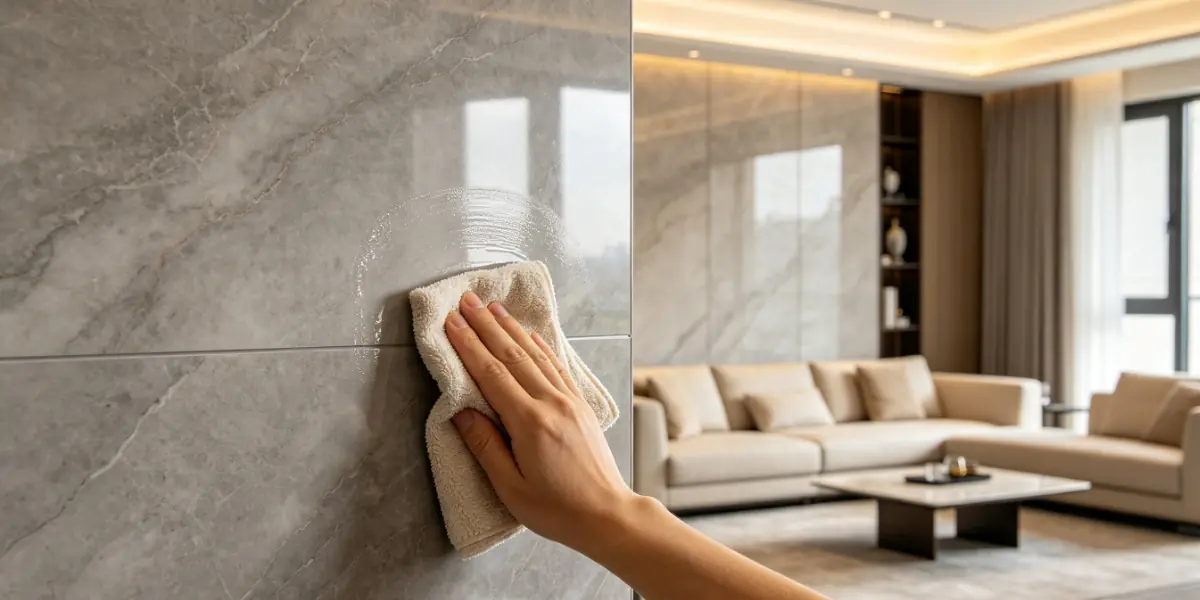 Cleaning SPC wall panels to extend their lifespan and maintain durability