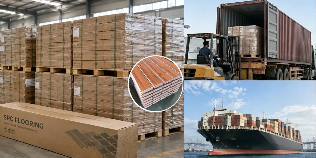SPC flooring manufacturer China export and shipping