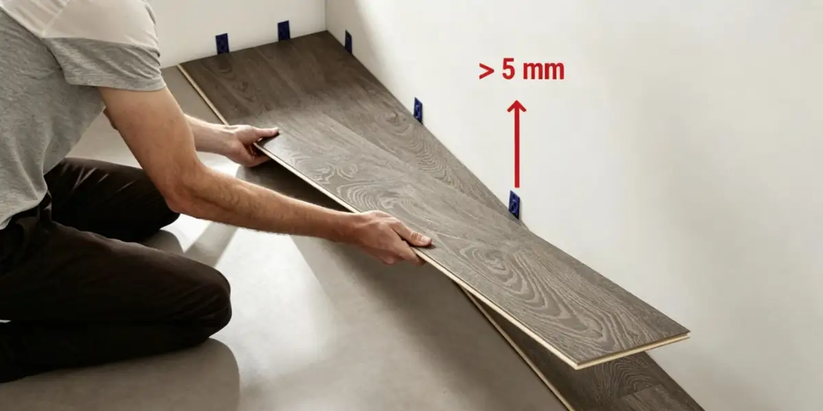 SPC flooring expansion gap at the wall