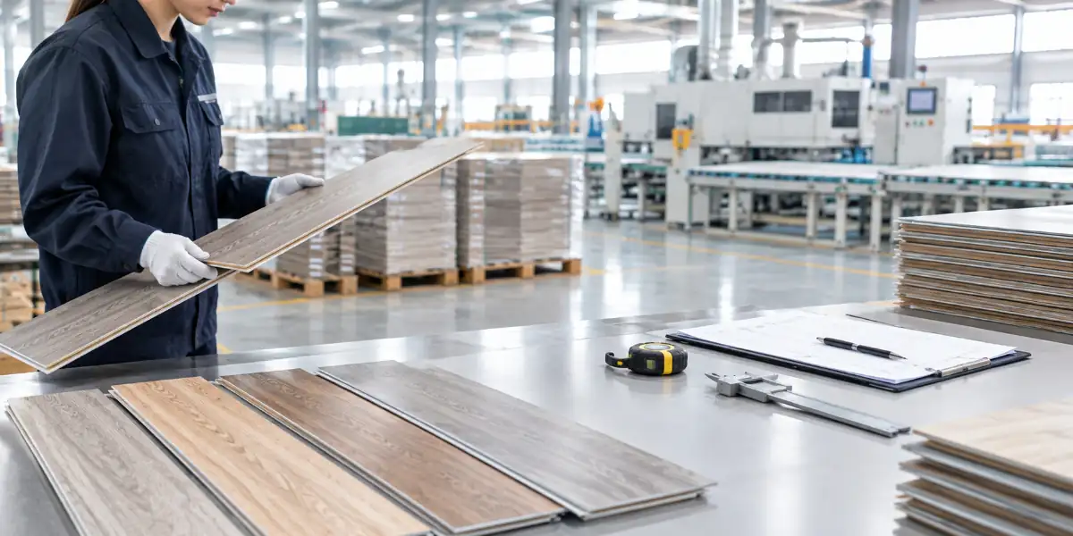 SPC flooring quality control inspection