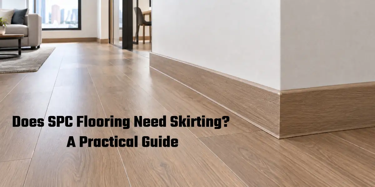 SPC flooring with matching skirting board