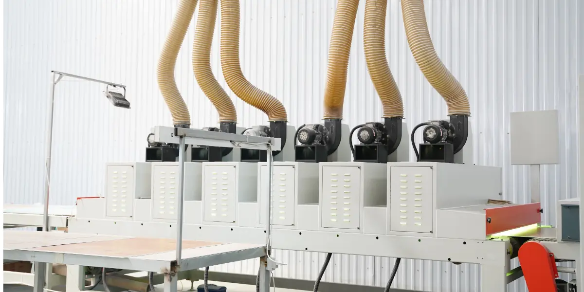 SPC material in a modern flooring factory
