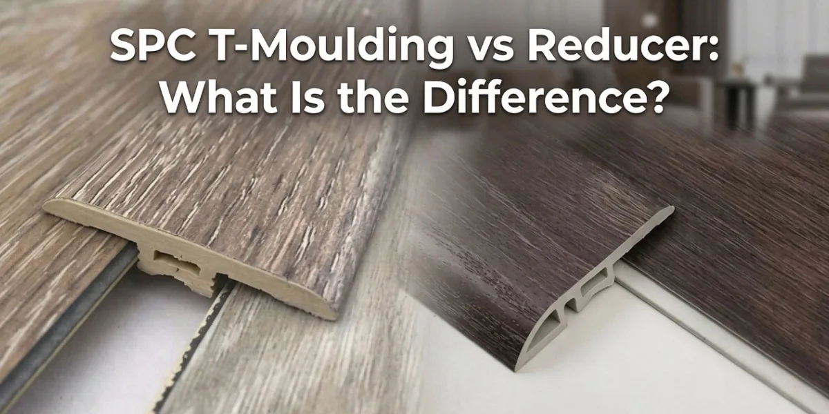 SPC T-moulding vs reducer installed between level and different-height flooring surfaces