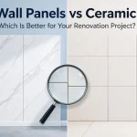 SPC wall panels vs ceramic tiles in modern bathroom interiors